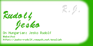 rudolf jesko business card